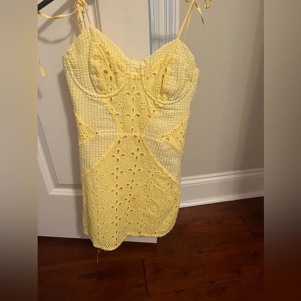 Strangers and lovers yellow sundress size small.